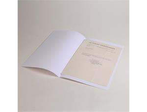 Omslag av museumspapir 90 gr hvit folio (100) 